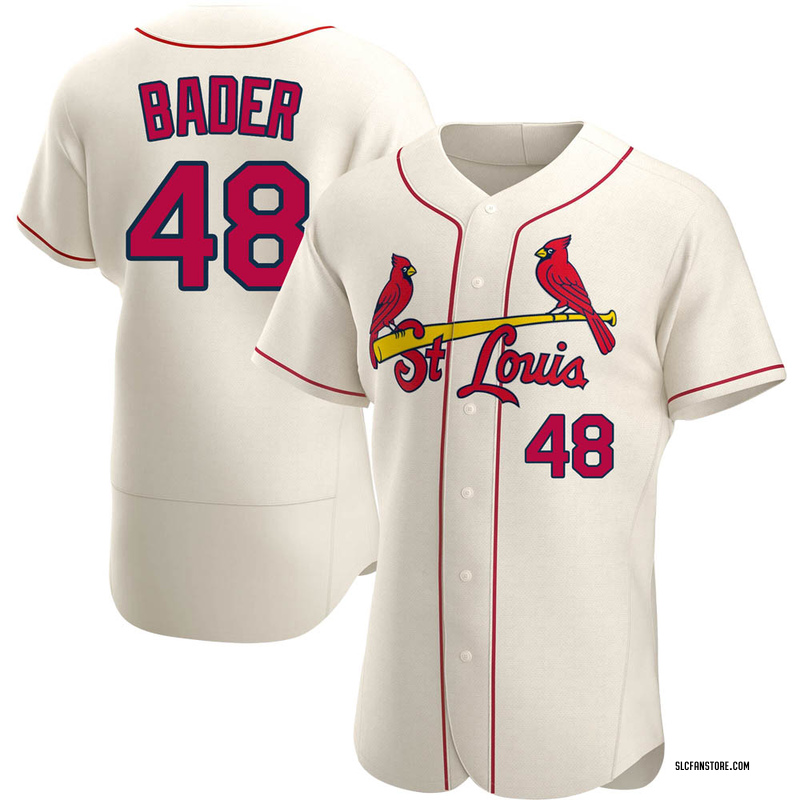 Authentic Harrison Bader Men's St. Louis Cardinals Cream Alternate Jersey