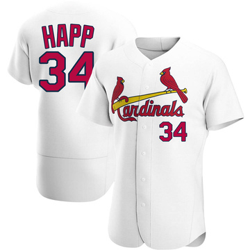 Authentic J.A. Happ Men's St. Louis Cardinals White Home Jersey