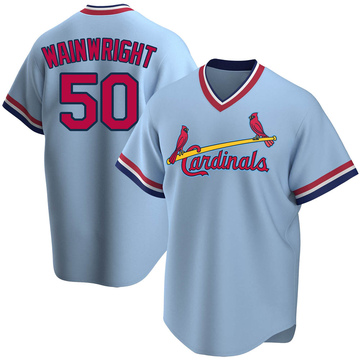 Fanatics (Nike) Adam Wainwright St Louis Cardinals Replica Road Jersey - Light Blue, Light Blue, 100% POLYESTER, Size M, Rally House