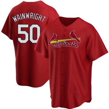 Authentic Men's Adam Wainwright Grey Road Jersey - #50 Baseball St. Louis  Cardinals Flex Base