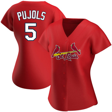 Women's St. Louis Cardinals #5 Albert Pujols Replica Pink Fashion