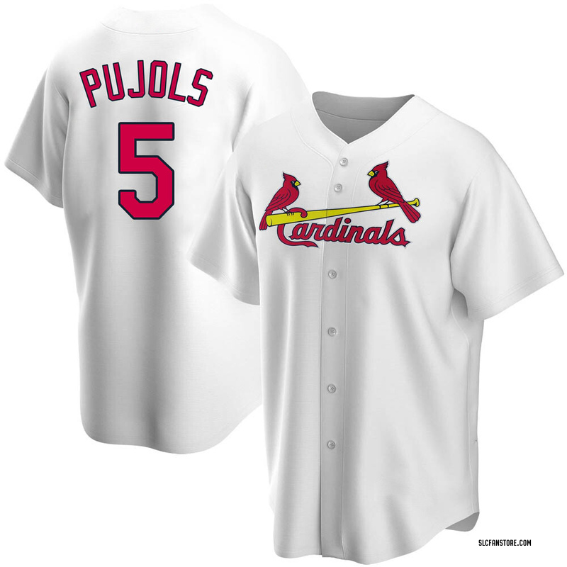 St. Louis Cardinals #5 Albert Pujols Youth Medium True Fan Jersey HOF