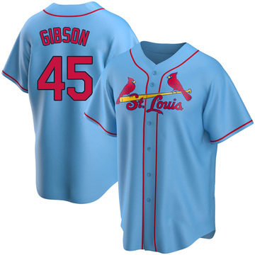 Bob Gibson Signed St Louis Light Blue Baseball Jersey (JSA) — RSA