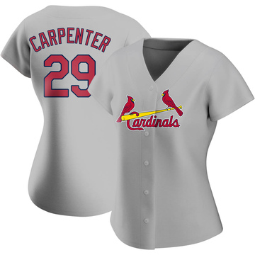 1705-1 Majestic St Louis Cardinals CHRIS CARPENTER Baseball Jersey GRAY New