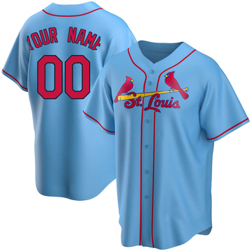 Replica Custom Men's St. Louis Cardinals Light Blue Alternate Jersey