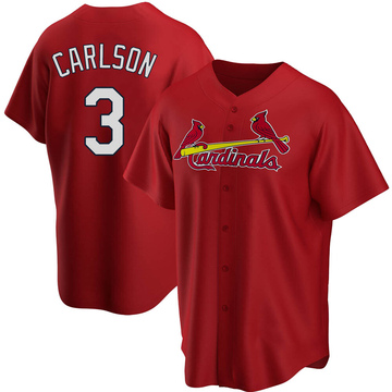 Nike Men's St. Louis Cardinals Dylan Carlson #3 Red T-Shirt