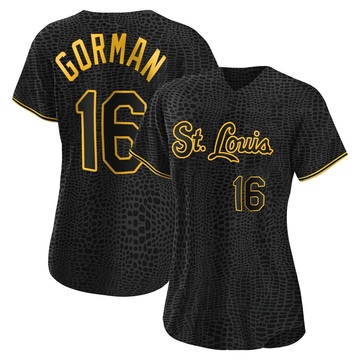 Baseball Jersey Nolan Gorman St Louis Cardinals Printed #16 Black