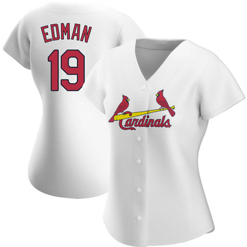 Nike St Louis Cardinals TOMMY EDMAN Sewn Baseball Jersey Throwback BLU –