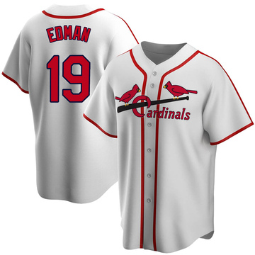 Nike St Louis Cardinals TOMMY EDMAN Sewn Baseball Jersey Throwback BLU –